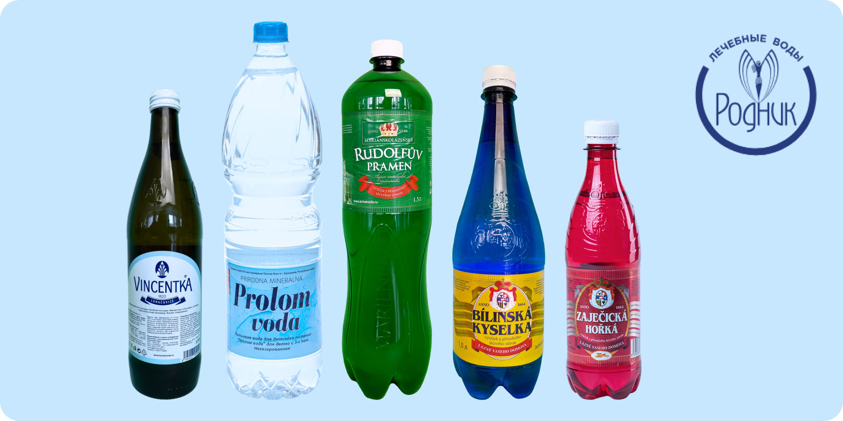 5 видов природной воды Родник в пластиковых бутылках